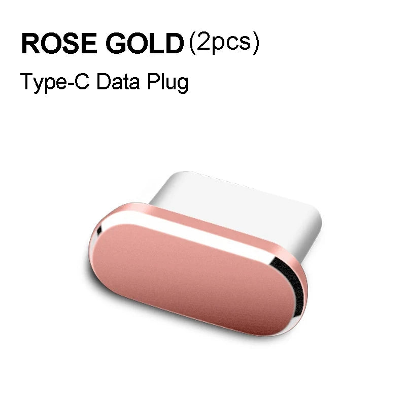 1/5PCS Type C Metal Dust Plug For Samsung Xiaomi Huawei Universal Type-C Charging Port Protector Stopper Anti-Dust Dustproof