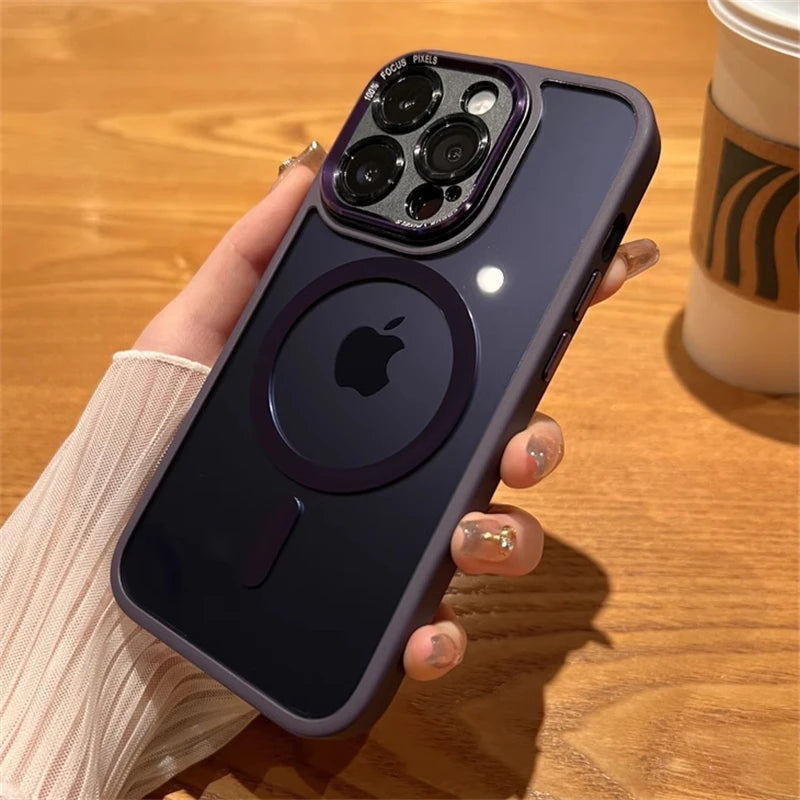 Acrylic Clear Magnetic For Magsafe Wireless Charge Case For iPhone 16 15 14 Plus 13 12 Pro Max Hybrid Shockproof Hard Back Cover