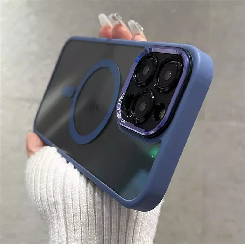 Acrylic Clear Magnetic For Magsafe Wireless Charge Case For iPhone 16 15 14 Plus 13 12 Pro Max Hybrid Shockproof Hard Back Cover