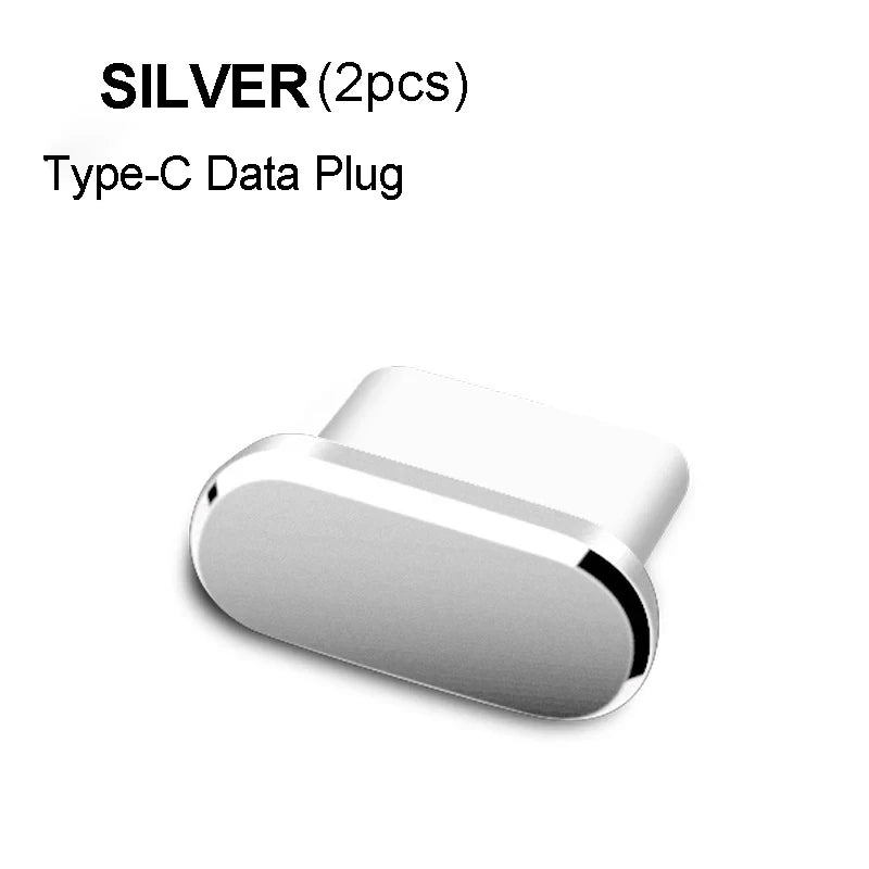 1/5PCS Type C Metal Dust Plug For Samsung Xiaomi Huawei Universal Type-C Charging Port Protector Stopper Anti-Dust Dustproof