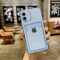 Luxury Card Bag Holder Clear TPU Case For iPhone 11 12 13 mini 14 15 Plus 15 Pro Max XR X XS Max Shockproof Cover Cases